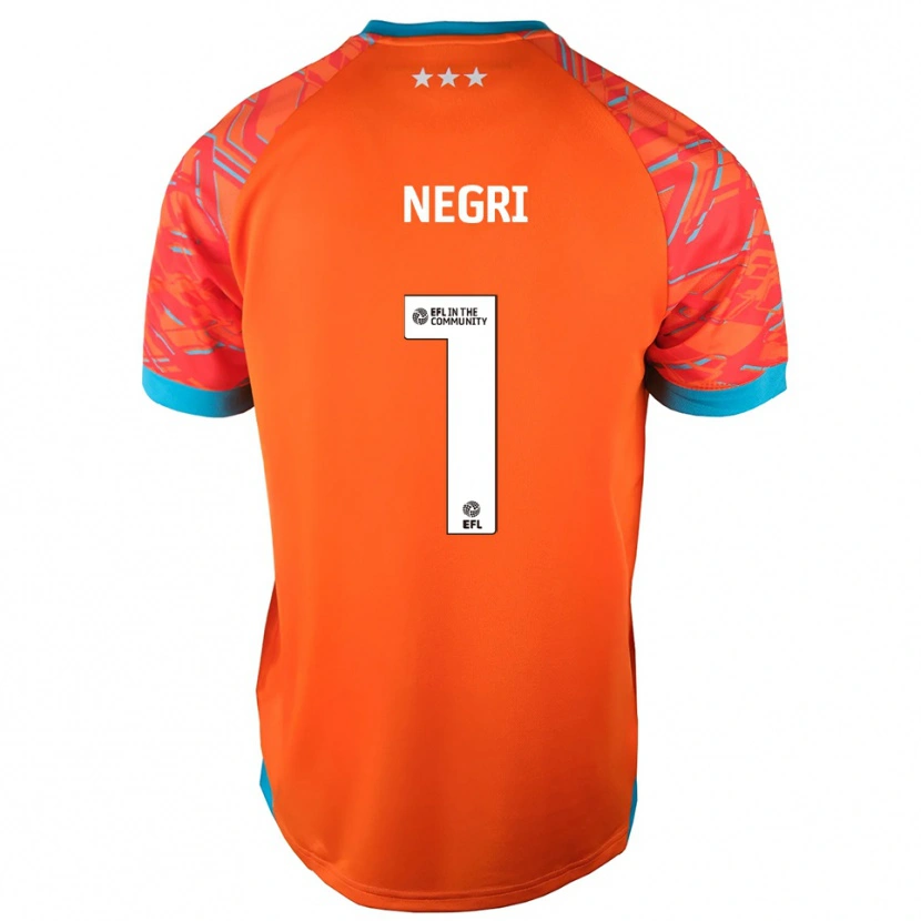 Danxen Women Natalia Negri #1 Orange White Goalkeeper Jersey 2025/26 T-Shirt