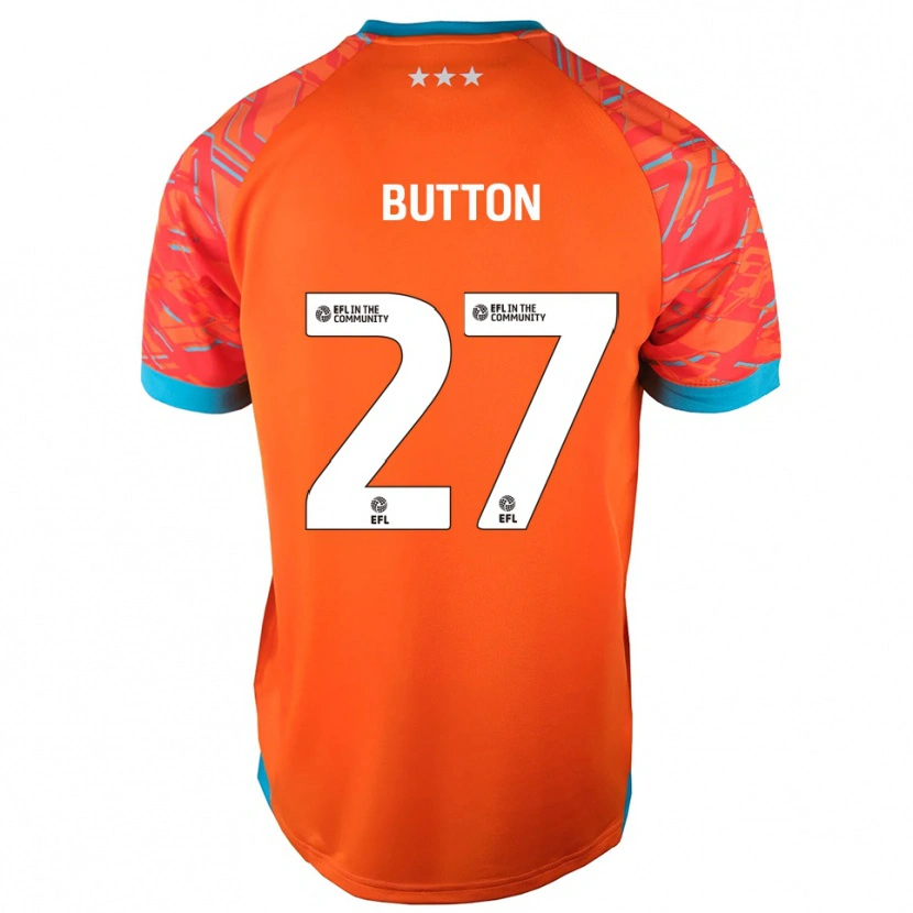 Danxen Women David Button #27 Orange White Goalkeeper Jersey 2025/26 T-Shirt