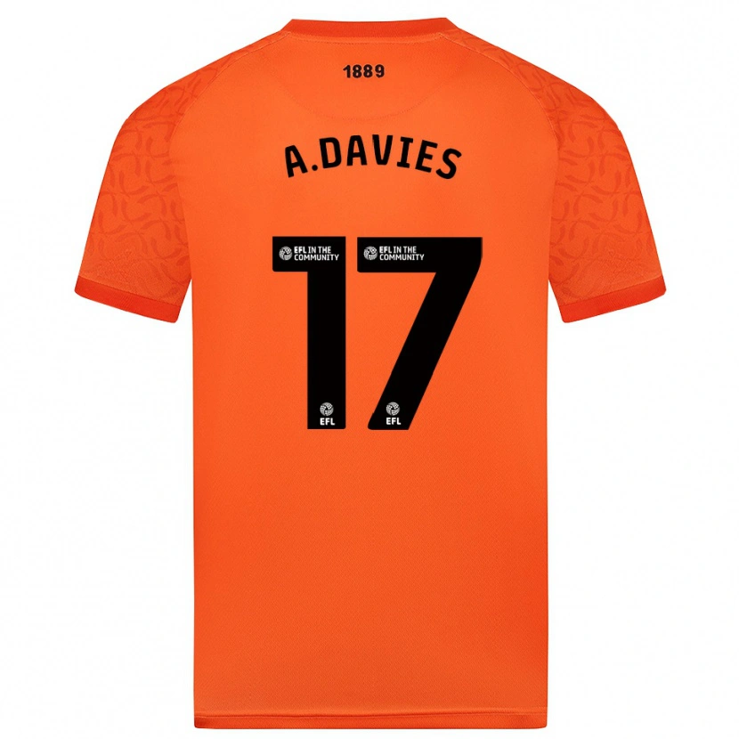 Danxen Women Adam Davies #17 Orange Black Goalkeeper Jersey 2025/26 T-Shirt