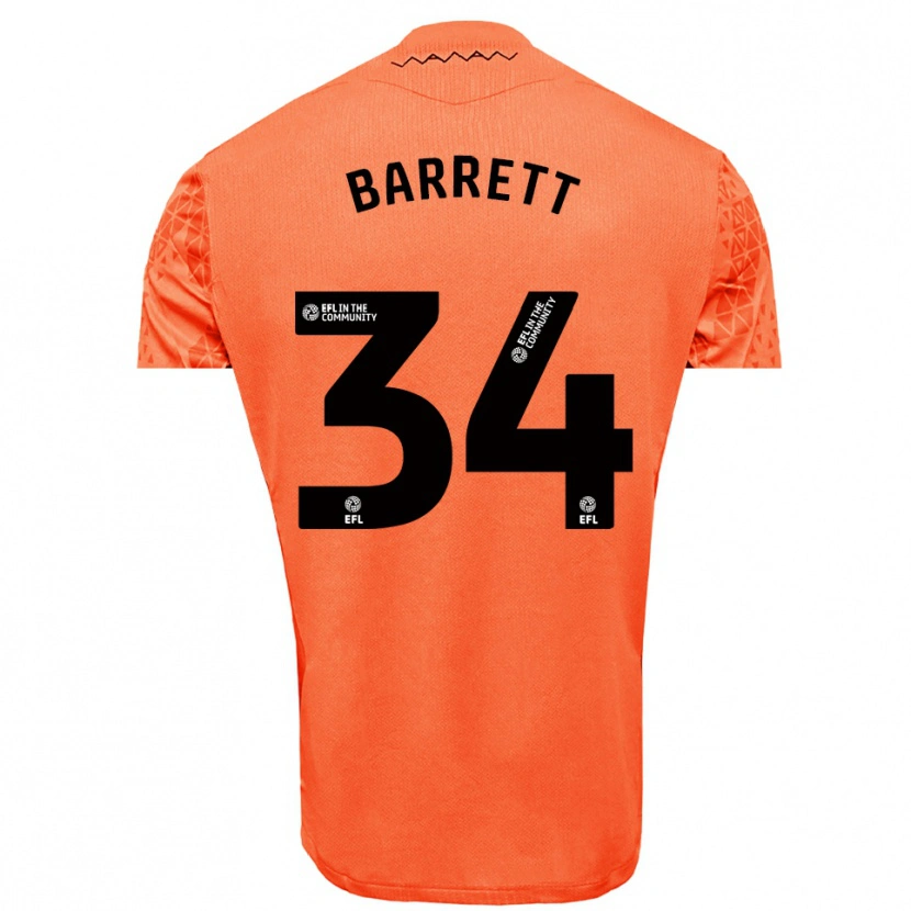 Danxen Women Killian Barrett #34 Orange Black Goalkeeper Jersey 2025/26 T-Shirt