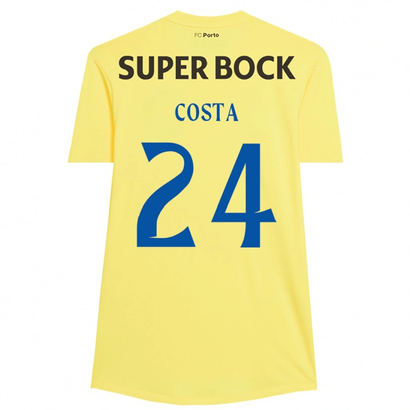 Danxen Women João Costa #24 Light Yellow Black Goalkeeper Jersey 2025/26 T-Shirt
