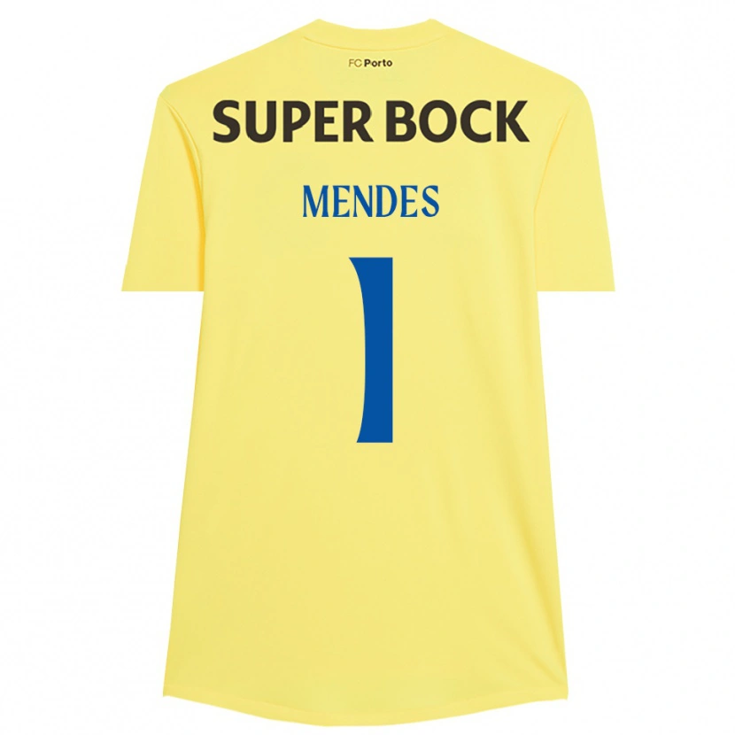Danxen Women Francisco Mendes #1 Light Yellow Black Goalkeeper Jersey 2025/26 T-Shirt