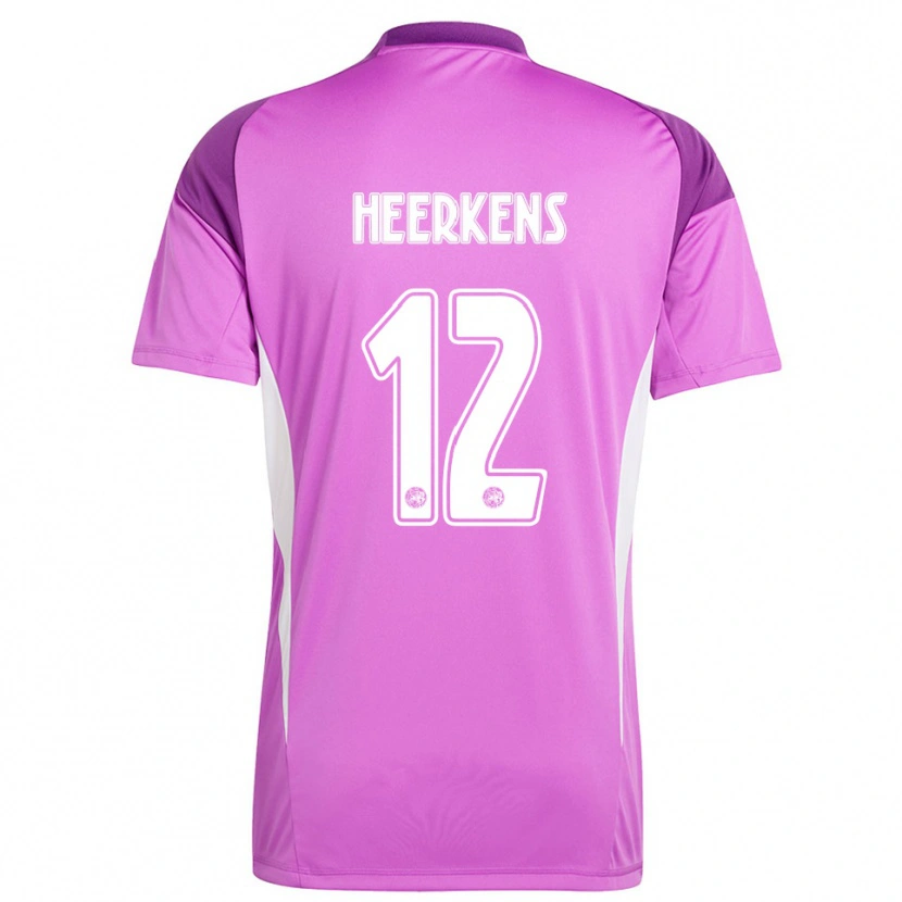 Danxen Women Joeri Heerkens #12 Light Purple White Goalkeeper Jersey 2025/26 T-Shirt