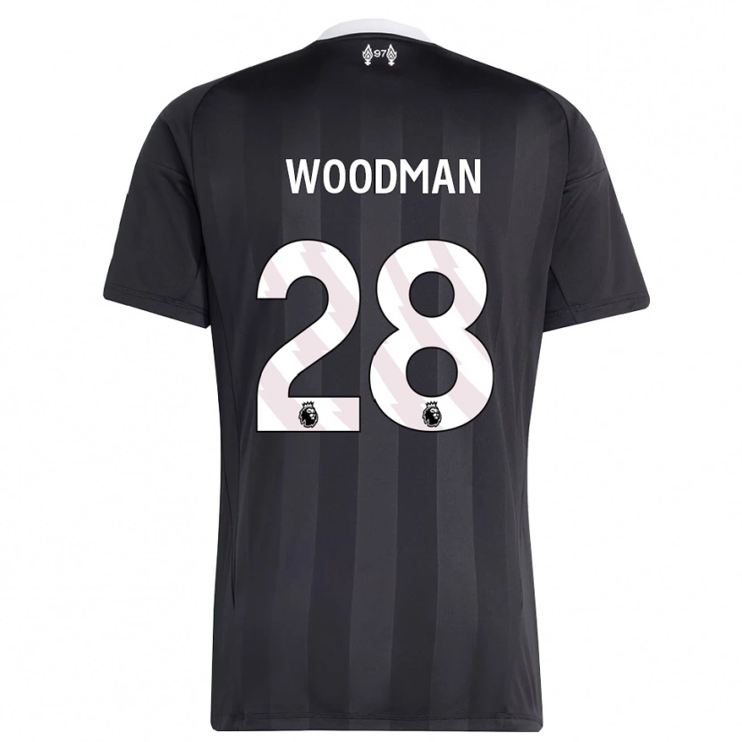 Danxen Women Freddie Woodman #28 Black White Goalkeeper Jersey 2025/26 T-Shirt