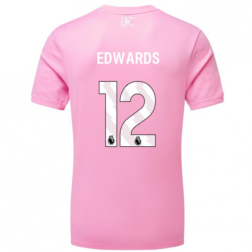 Danxen Women Connor Edwards #12 Pink White Goalkeeper Jersey 2025/26 T-Shirt