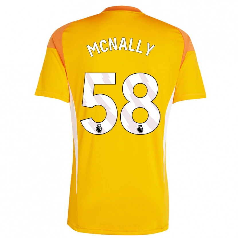 Danxen Women Alfie McNally #58 Orange White Goalkeeper Jersey 2025/26 T-Shirt