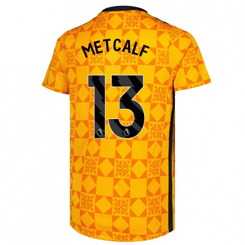 Danxen Women Ben Metcalf #13 Yellow Black Goalkeeper Jersey 2025/26 T-Shirt