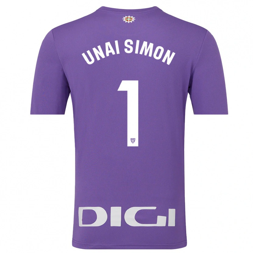 Danxen Women Unai Simón #1 Purple White Goalkeeper Jersey 2025/26 T-Shirt