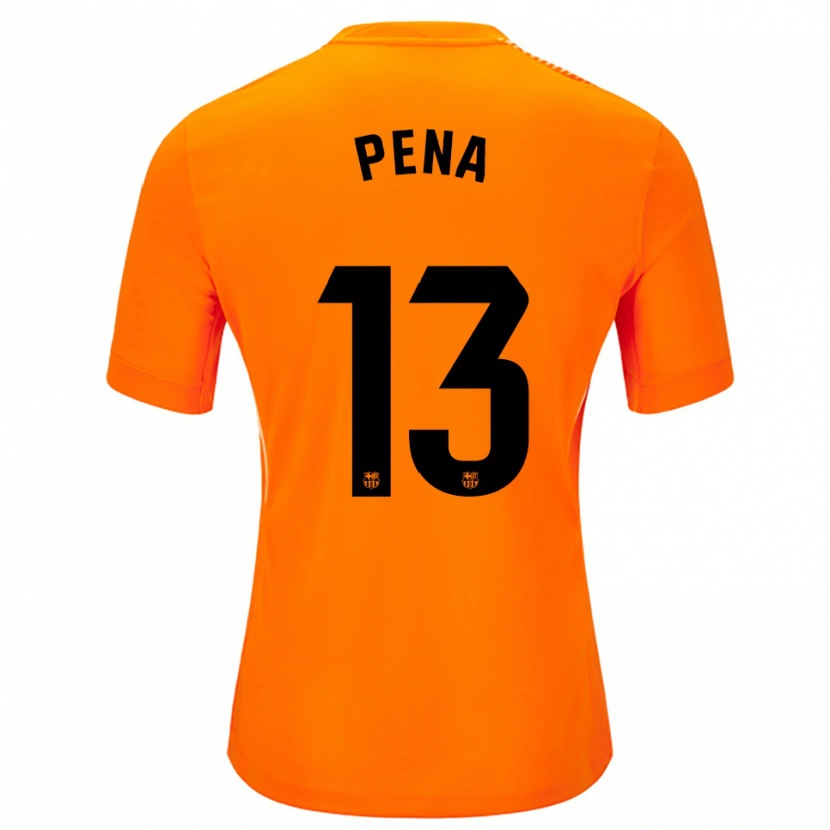 Danxen Women Iñaki Peña #13 Orange Black Goalkeeper Jersey 2025/26 T-Shirt