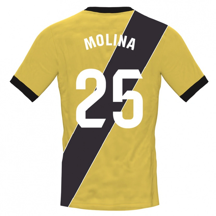 Danxen Women Adrián Molina #25 Yellow Black Goalkeeper Jersey 2025/26 T-Shirt