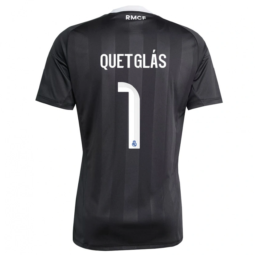 Danxen Women Ferran Quetglás #1 Black White Goalkeeper Jersey 2025/26 T-Shirt