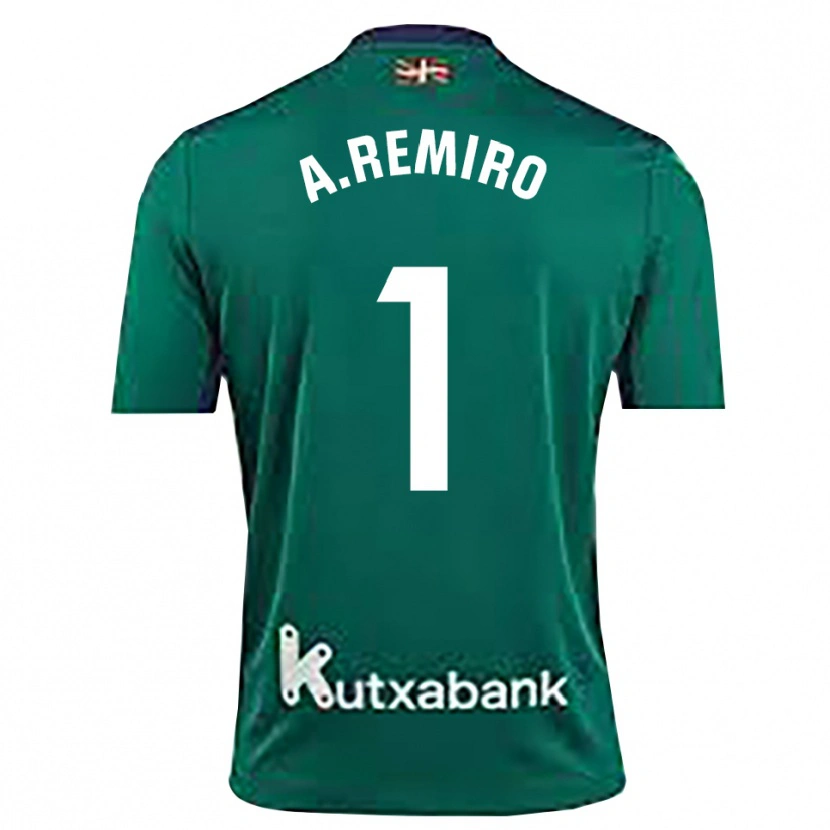 Danxen Women Álex Remiro #1 Navy Blue Green Goalkeeper Jersey 2025/26 T-Shirt