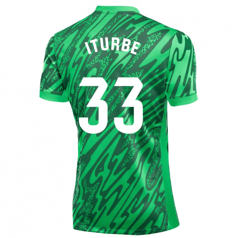 Danxen Women Alejandro Iturbe #33 Dark Green White Goalkeeper Jersey 2025/26 T-Shirt