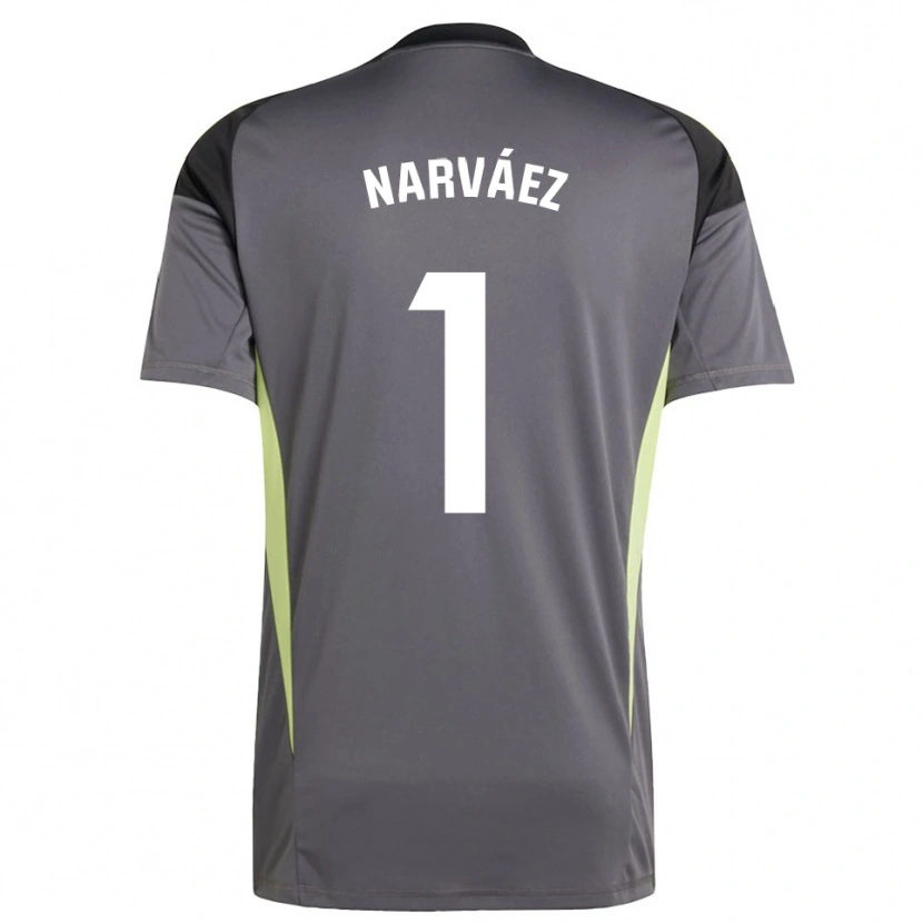 Danxen Women Miguel Narváez #1 Dark Gray Black Goalkeeper Jersey 2025/26 T-Shirt