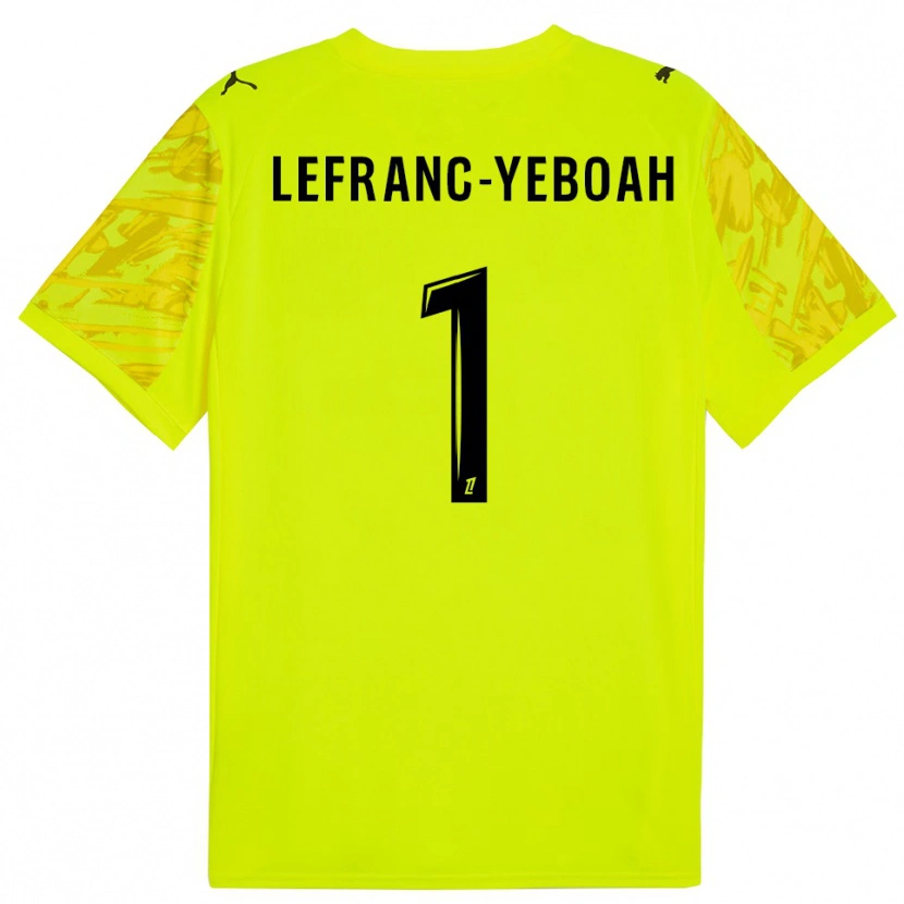 Danxen Women Daïvy Lefranc-Yeboah #1 Fluorescent Green Black Goalkeeper Jersey 2025/26 T-Shirt