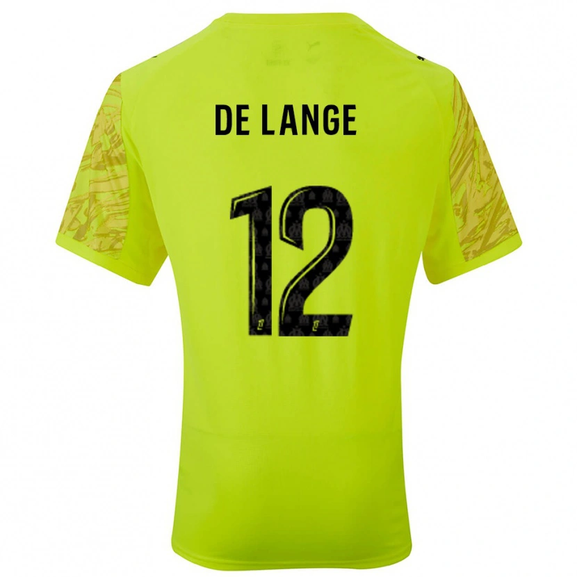 Danxen Women Jeffrey de Lange #12 Fluorescent Green Black Goalkeeper Jersey 2025/26 T-Shirt
