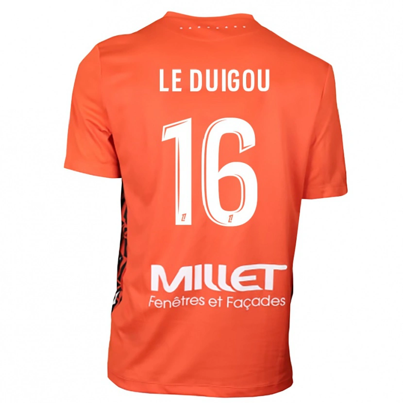 Danxen Women Daniel Le Duigou #16 Orange White Goalkeeper Jersey 2025/26 T-Shirt