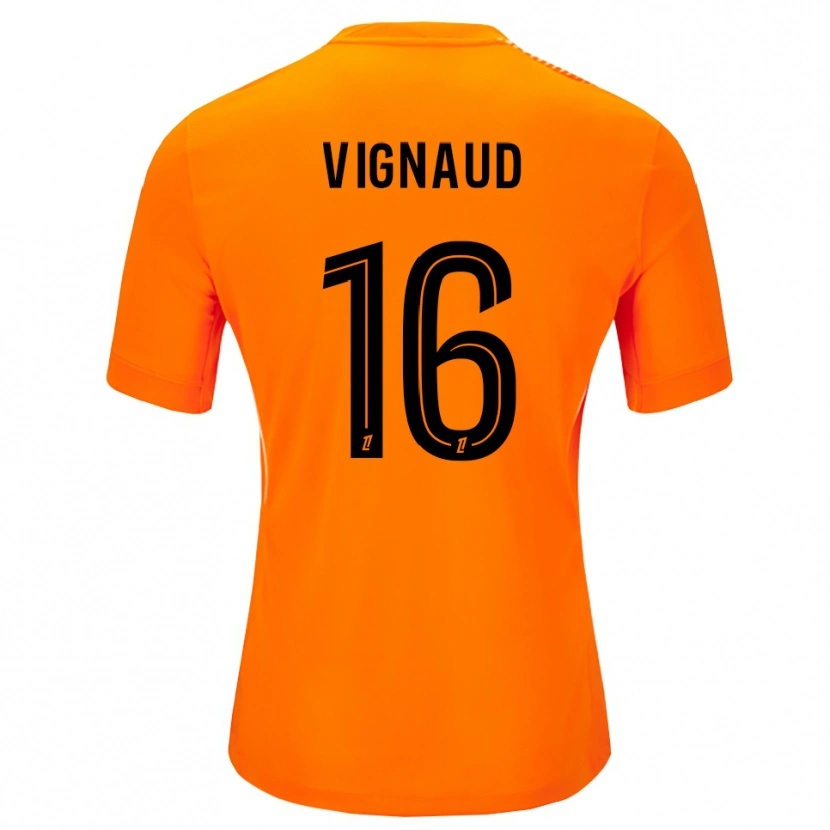 Danxen Women Arthur Vignaud #16 Orange Black Goalkeeper Jersey 2025/26 T-Shirt