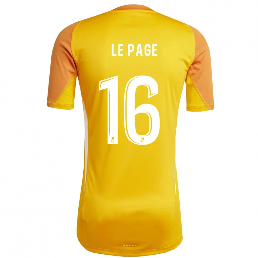 Danxen Women Manon Le Page #16 Orange White Goalkeeper Jersey 2025/26 T-Shirt