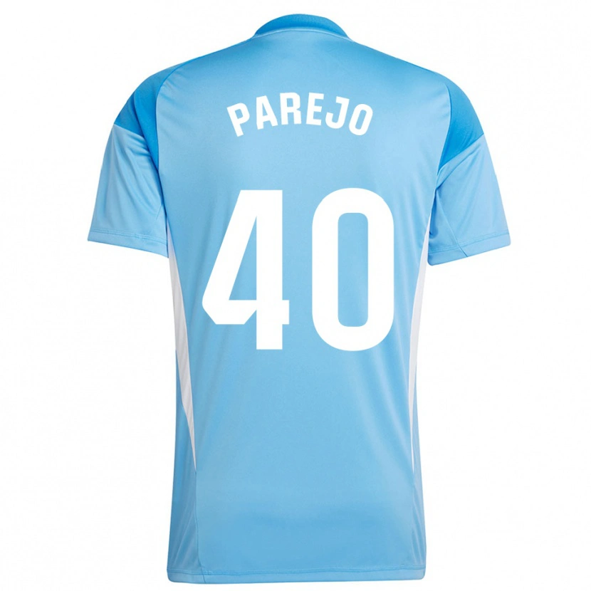Danxen Women Jesús Parejo #40 Sky Blue Whitw Goalkeeper Jersey 2025/26 T-Shirt