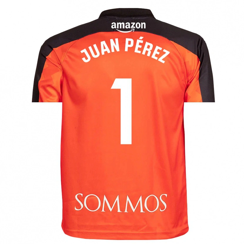Danxen Women Juan Pérez #1 Orange Black Goalkeeper Jersey 2025/26 T-Shirt