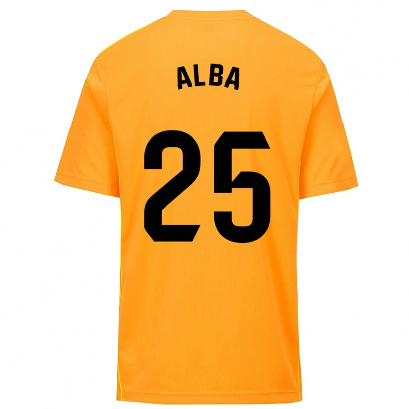 Danxen Women Alba Acebes Rodríguez #25 Orange Black Goalkeeper Jersey 2025/26 T-Shirt