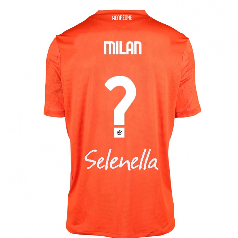 Danxen Women Riccardo Milan #0 Orange Black White Goalkeeper Jersey 2025/26 T-Shirt