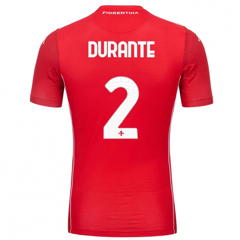 Danxen Women Francesca Durante #2 Red White Goalkeeper Jersey 2025/26 T-Shirt