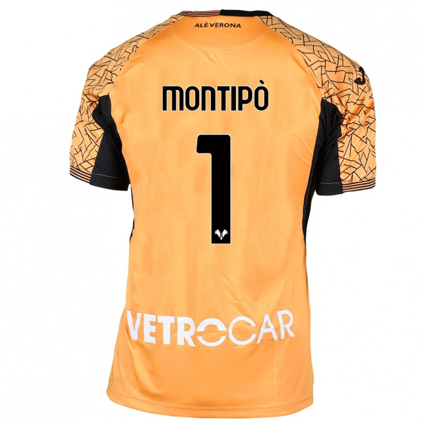 Danxen Women Lorenzo Montipò #1 Orange Black White Goalkeeper Jersey 2025/26 T-Shirt