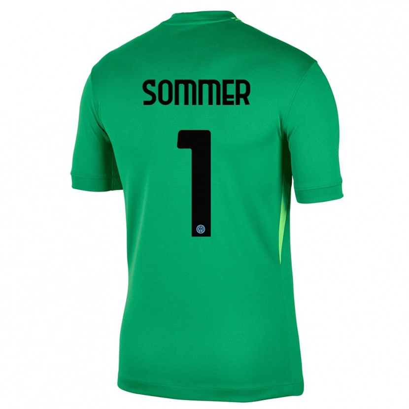 Danxen Women Yann Sommer #1 Light Green Black Goalkeeper Jersey 2025/26 T-Shirt