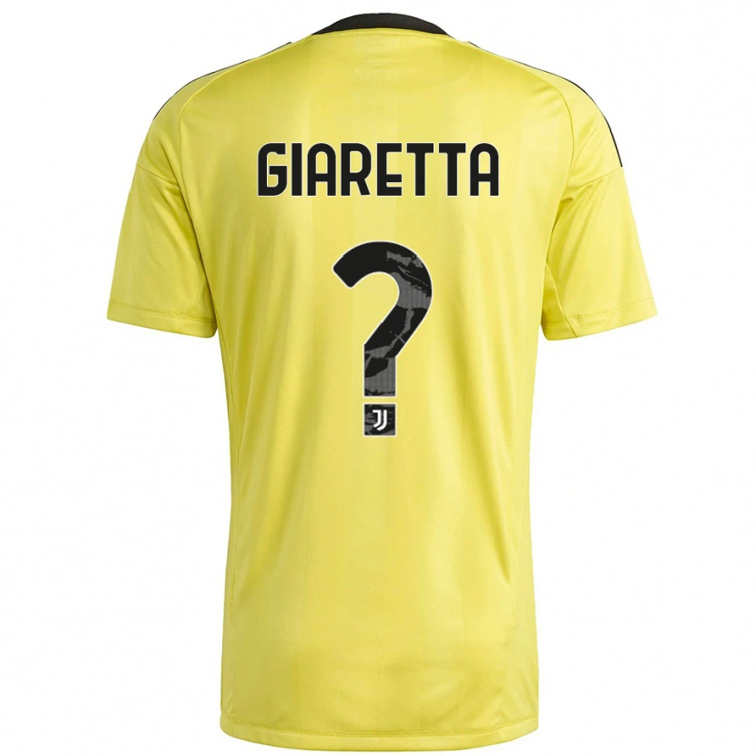 Danxen Women Emanuele Giaretta #0 Yellow White Goalkeeper Jersey 2025/26 T-Shirt