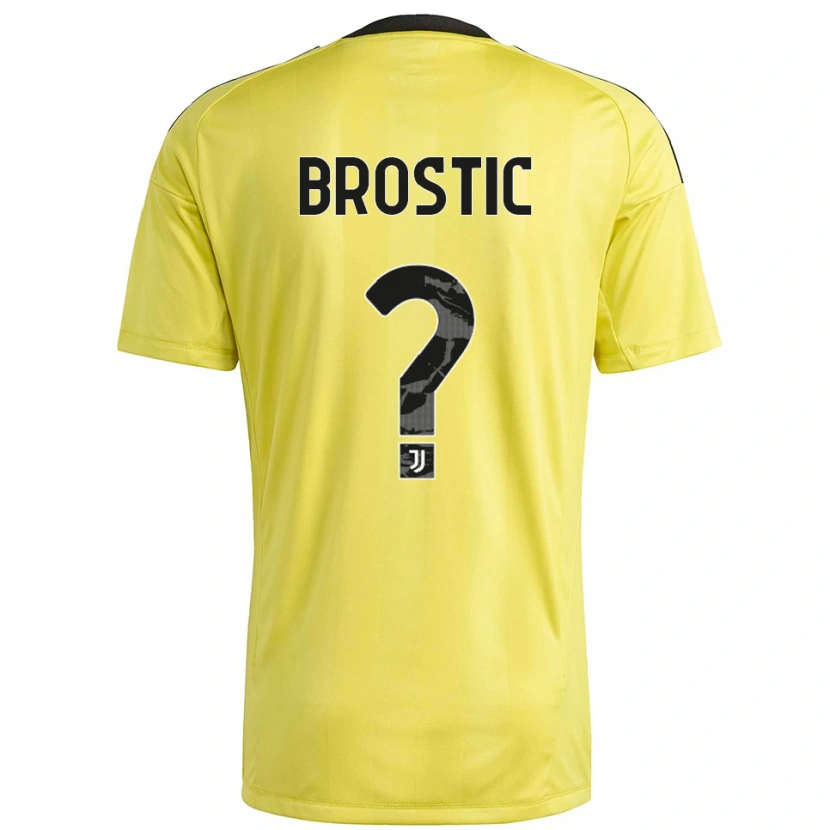 Danxen Women Gabriel Brostic #0 Yellow White Goalkeeper Jersey 2025/26 T-Shirt