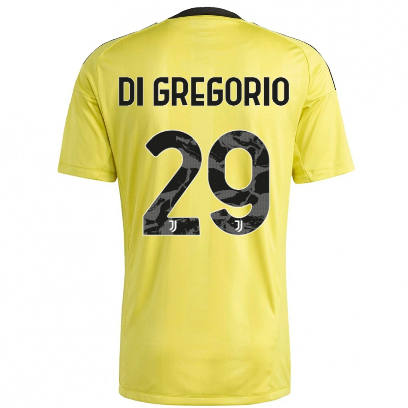 Danxen Women Michele Di Gregorio #29 Yellow White Goalkeeper Jersey 2025/26 T-Shirt