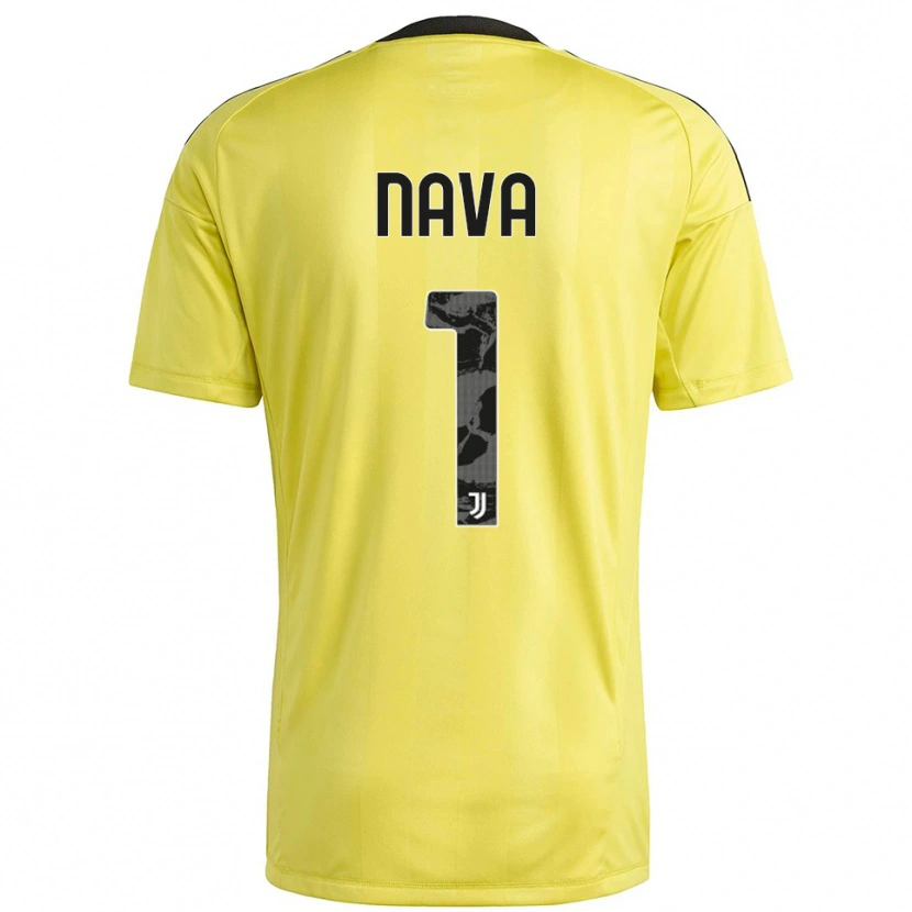 Danxen Women Sebastiano Nava #1 Yellow White Goalkeeper Jersey 2025/26 T-Shirt