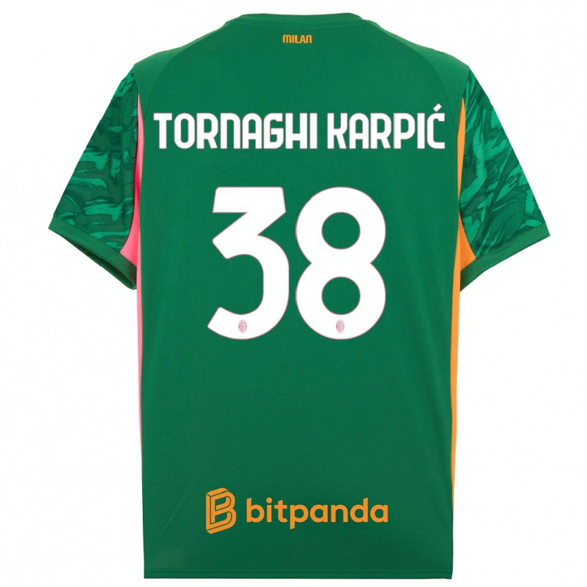Danxen Women Lavinia Tornaghi Karpić #38 Green Orange Pink Goalkeeper Jersey 2025/26 T-Shirt