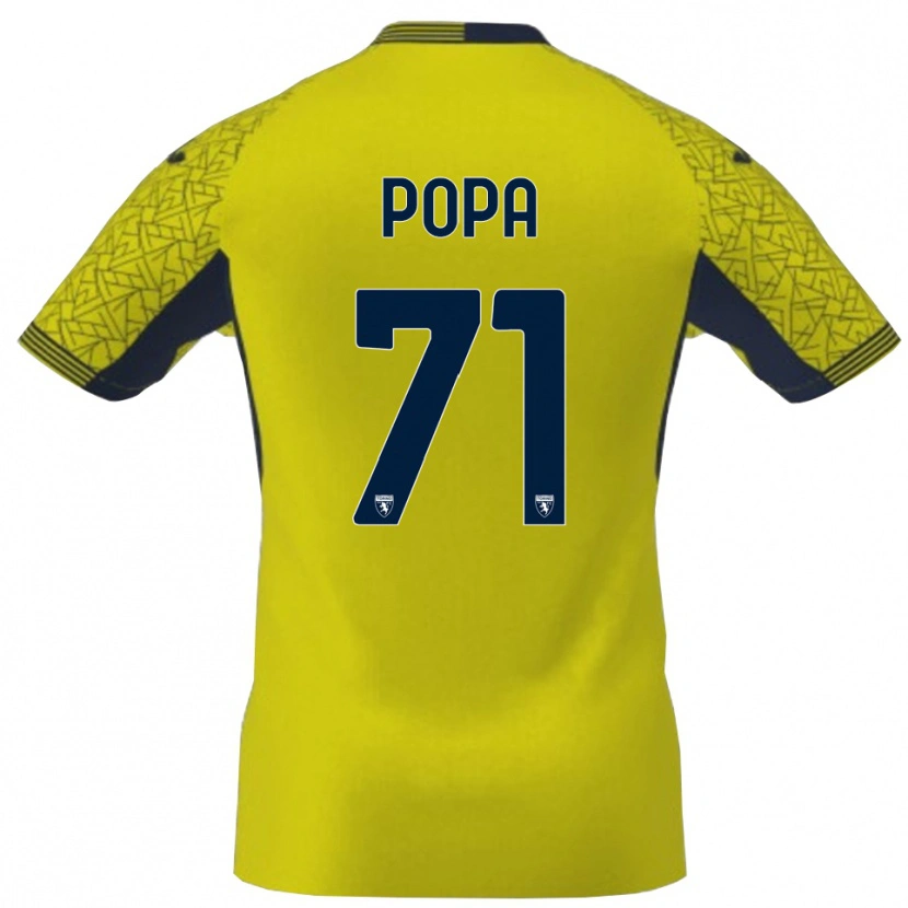 Danxen Women Mihai Popa #71 Yellow Black Goalkeeper Jersey 2025/26 T-Shirt