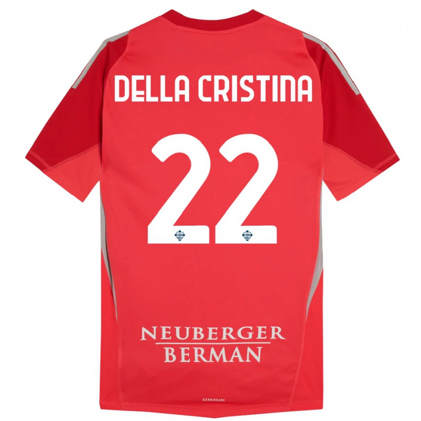 Danxen Women Stefano Della Cristina #22 Red Gray Goalkeeper Jersey 2025/26 T-Shirt