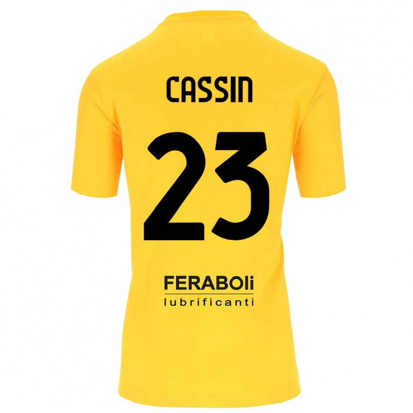 Danxen Women Marco Cassin #23 Yellow Black Goalkeeper Jersey 2025/26 T-Shirt
