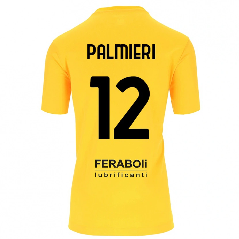 Danxen Women Cristian Palmieri #12 Yellow Black Goalkeeper Jersey 2025/26 T-Shirt