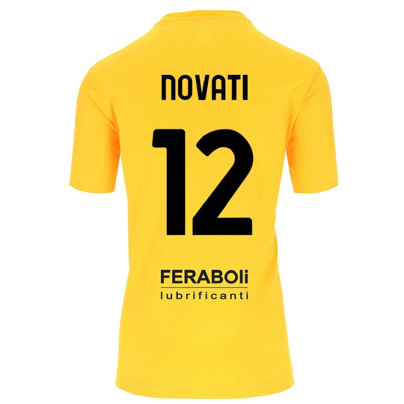 Danxen Women Lorenzo Novati #12 Yellow Black Goalkeeper Jersey 2025/26 T-Shirt