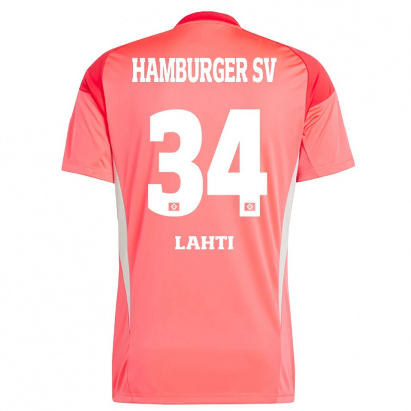 Danxen Women Elias Lahti #34 Red Orange Goalkeeper Jersey 2025/26 T-Shirt