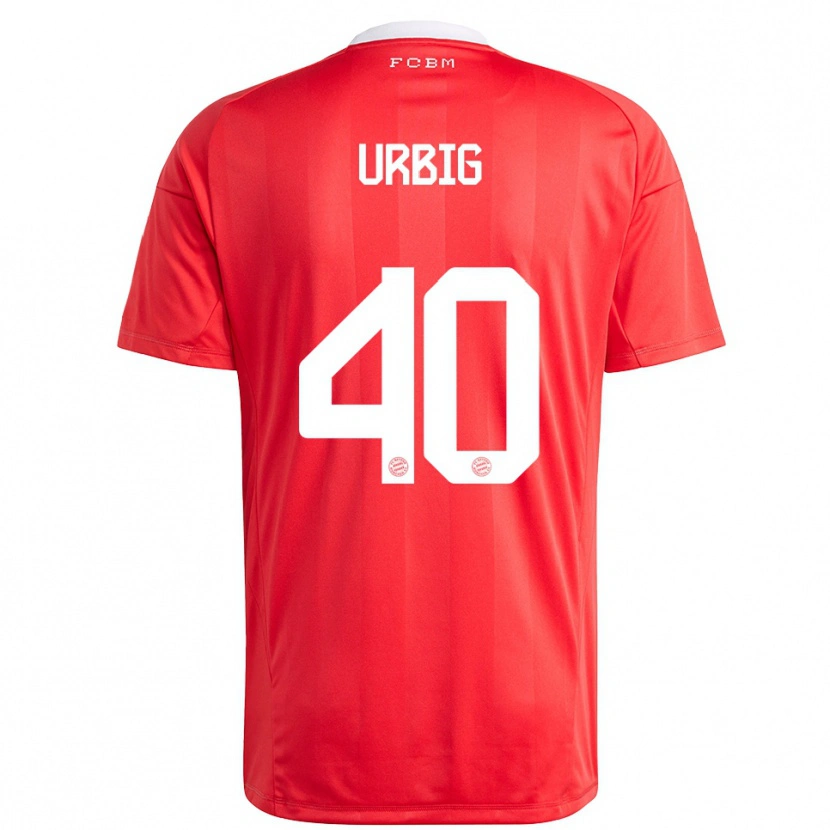Danxen Women Jonas Urbig #40 Red White Goalkeeper Jersey 2025/26 T-Shirt