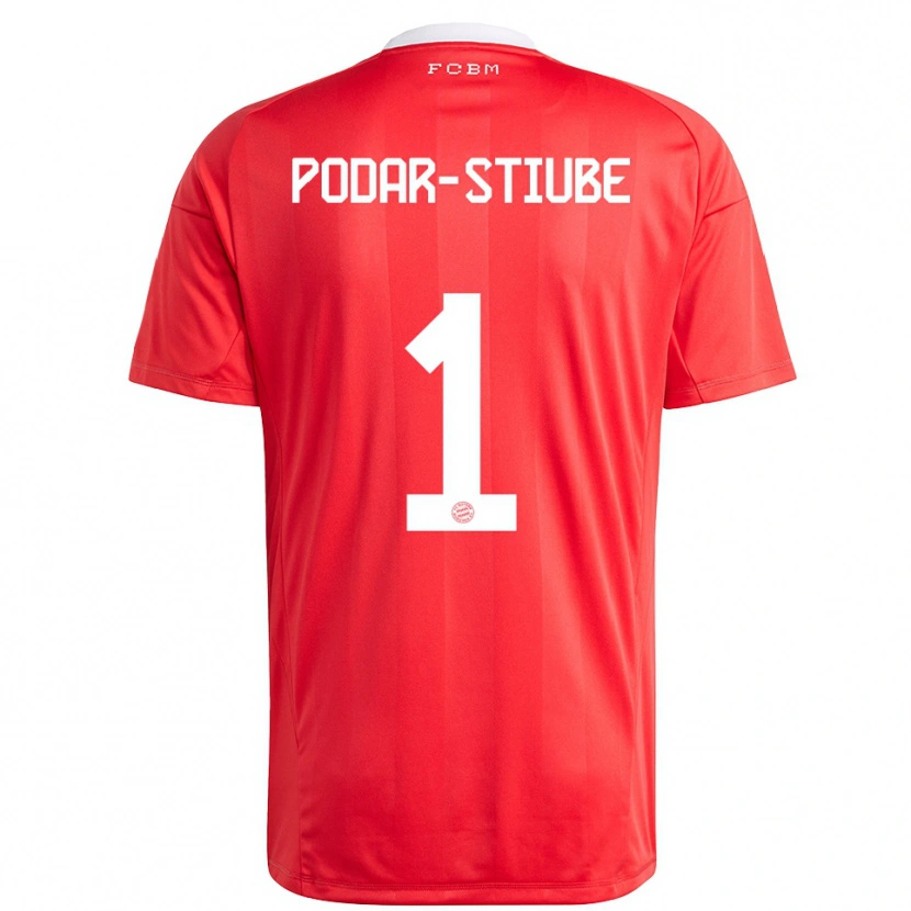 Danxen Women David Podar-Stiube #1 Red White Goalkeeper Jersey 2025/26 T-Shirt