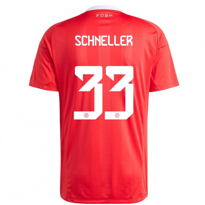 Danxen Women Lukas Schneller #33 Red White Goalkeeper Jersey 2025/26 T-Shirt