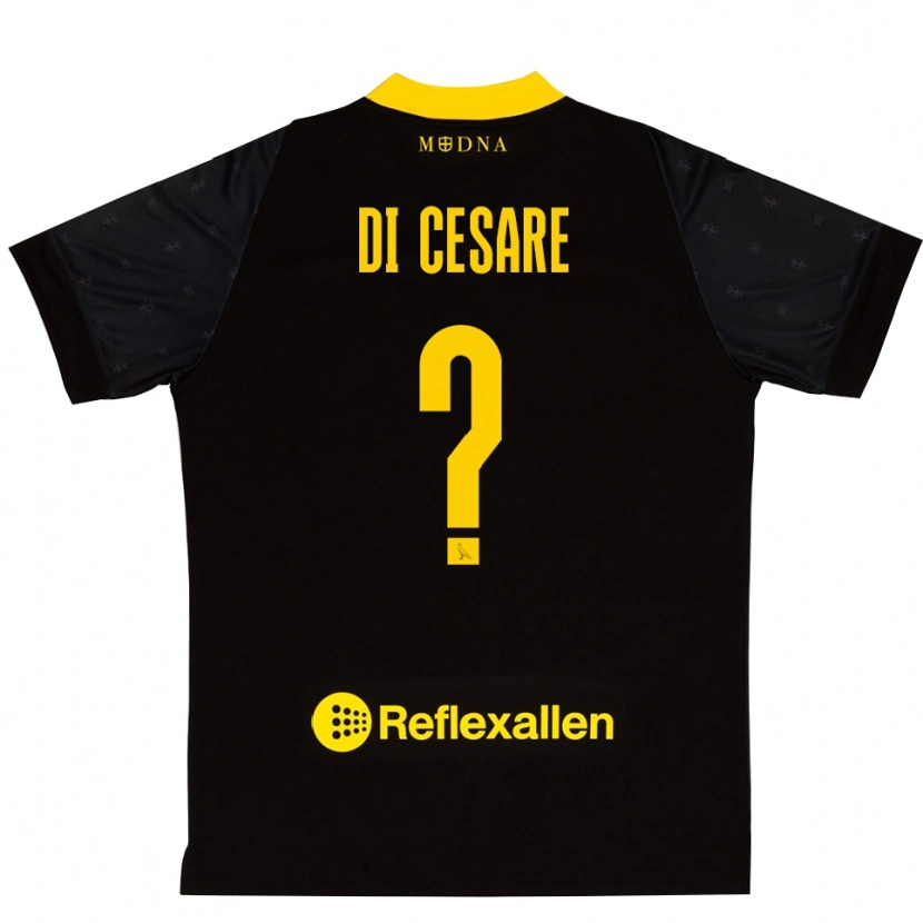 Danxen Women Gabriele Di Cesare #0 Black Yellow Goalkeeper Jersey 2025/26 T-Shirt