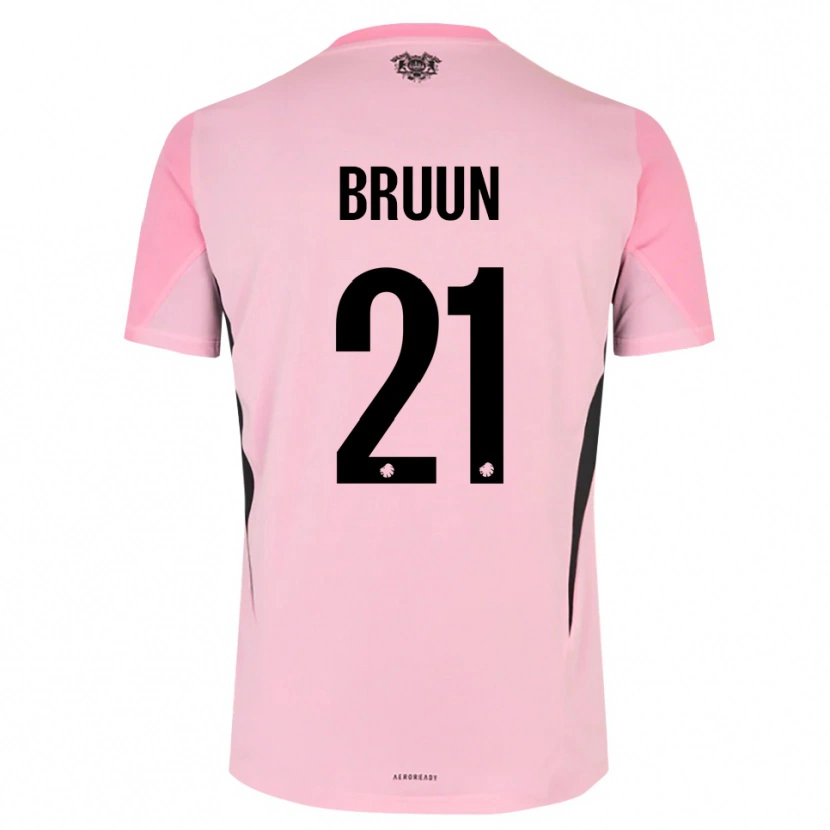 Danxen Women Alfred Bruun #21 Pink Black Goalkeeper Jersey 2025/26 T-Shirt