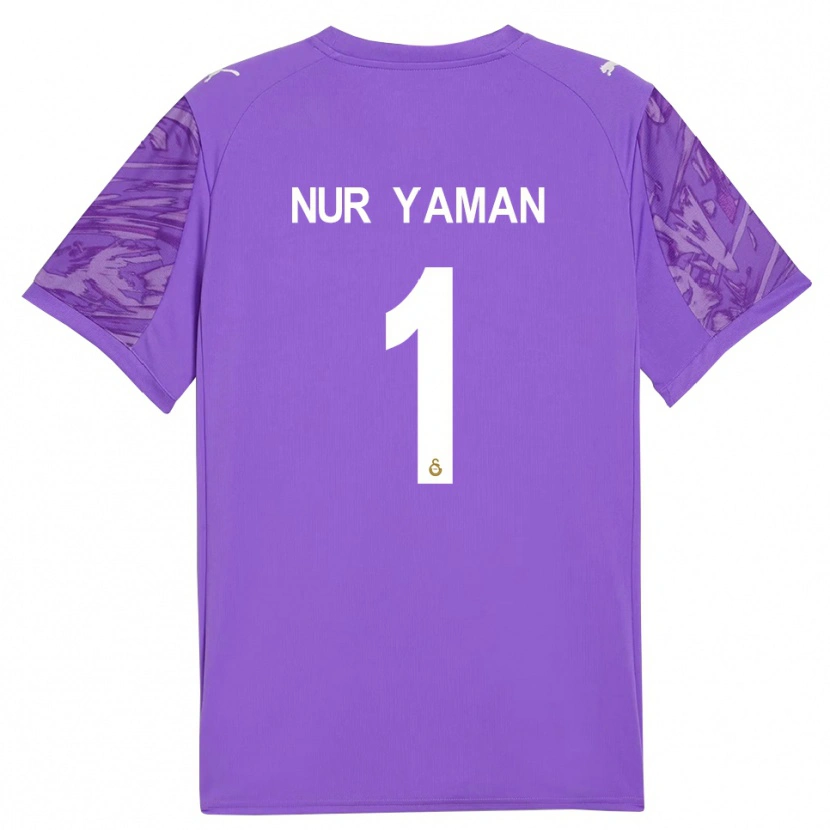Danxen Women Gamze Nur Yaman #1 Purple White Goalkeeper Jersey 2025/26 T-Shirt