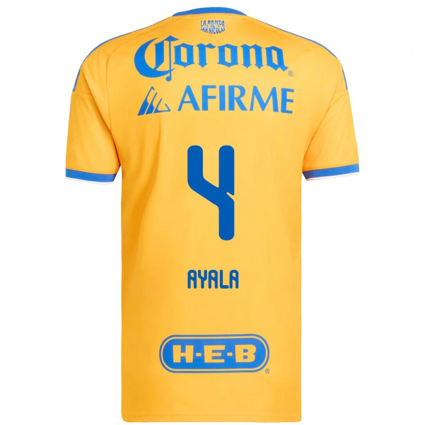 Danxen Kid Hugo Ayala #4 Yellow Blue Home Jersey 2026/27 T-Shirt