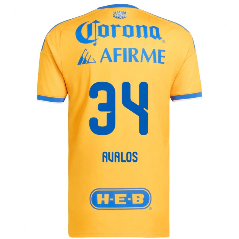 Danxen Kid Erick Avalos #34 Yellow Blue Home Jersey 2026/27 T-Shirt