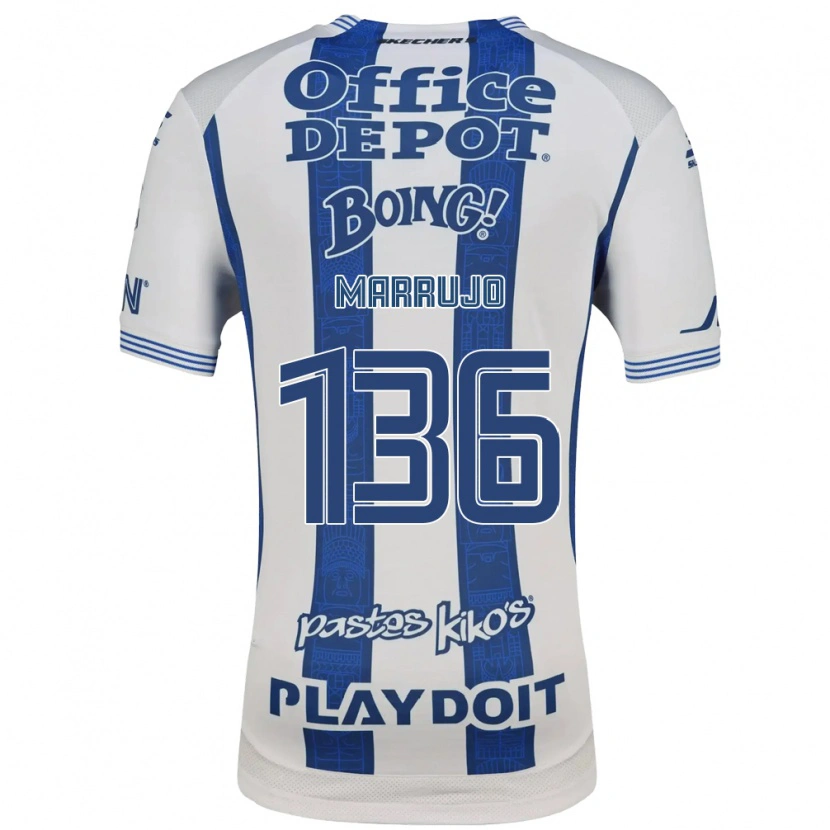 Danxen Kid Jesús Marrujo #136 White Navy Blue Home Jersey 2026/27 T-Shirt
